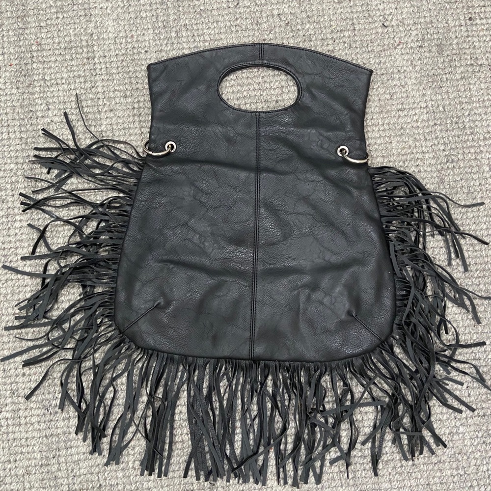 Black Fringe Bag